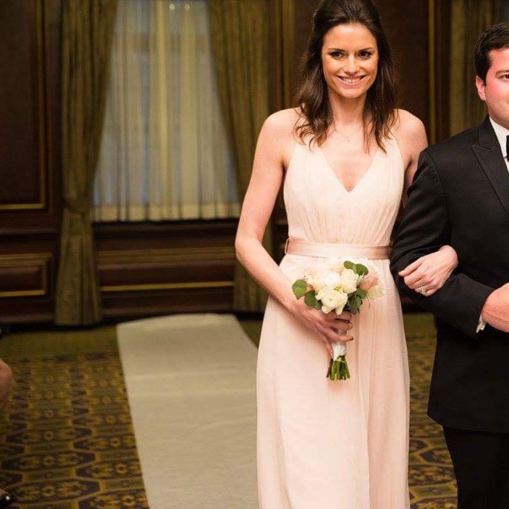 Blush Vera Wang White bridesmaid dress